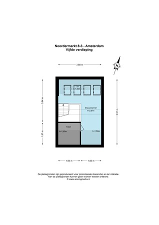 Noordermarkt 8-3 - Amsterdam - Vijfde verdieping - 2D.jpeg